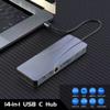 14-in-1 USB-C Docking Station, Universal USB 3.0 Hub with HDMI, Ethernet, Multiple USB Ports, Compatible with Laptop and MacBook, Silver view 3