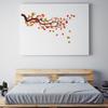 Autumn Maple Tree Wall Stickers, Chinese Style Autumn Fallen Leaves Wall Murals Peel and Stick 3D Wall Art Stickers Murals Home Decor for Girls Bedroom Nursery Rooms Living Room view 3