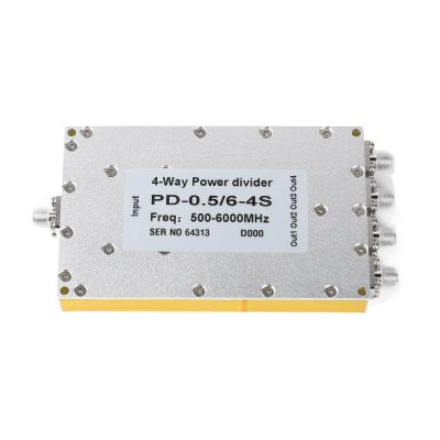 4 Way SMA Power Divider 500 to 6000MHz Small Rtion Loss High Gain SMA Strip Power, Multifunctional Accessory for Home Use