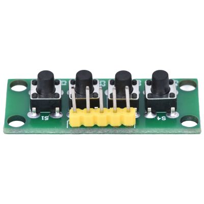 Akozon 4 Pin Keyboard Module 4 Independent Buttons Keypad Control Switch for Electronic, Multifunctional Accessory for Home Use