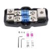2 Way Mini ANL Fused Distribution Block, Rustproof Construction Wide Applications Efficient Power Transfer PC and Metal Material Applicable for Automotive RV Yacht Marine Power view 4