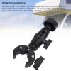Clamp Mount with Dual Ball Head for Mini Satellite Dish Rooph Rack Mount Adjustable and Portable Aluminum Alloy and ABS Material No Drilling Required (Black) view 2