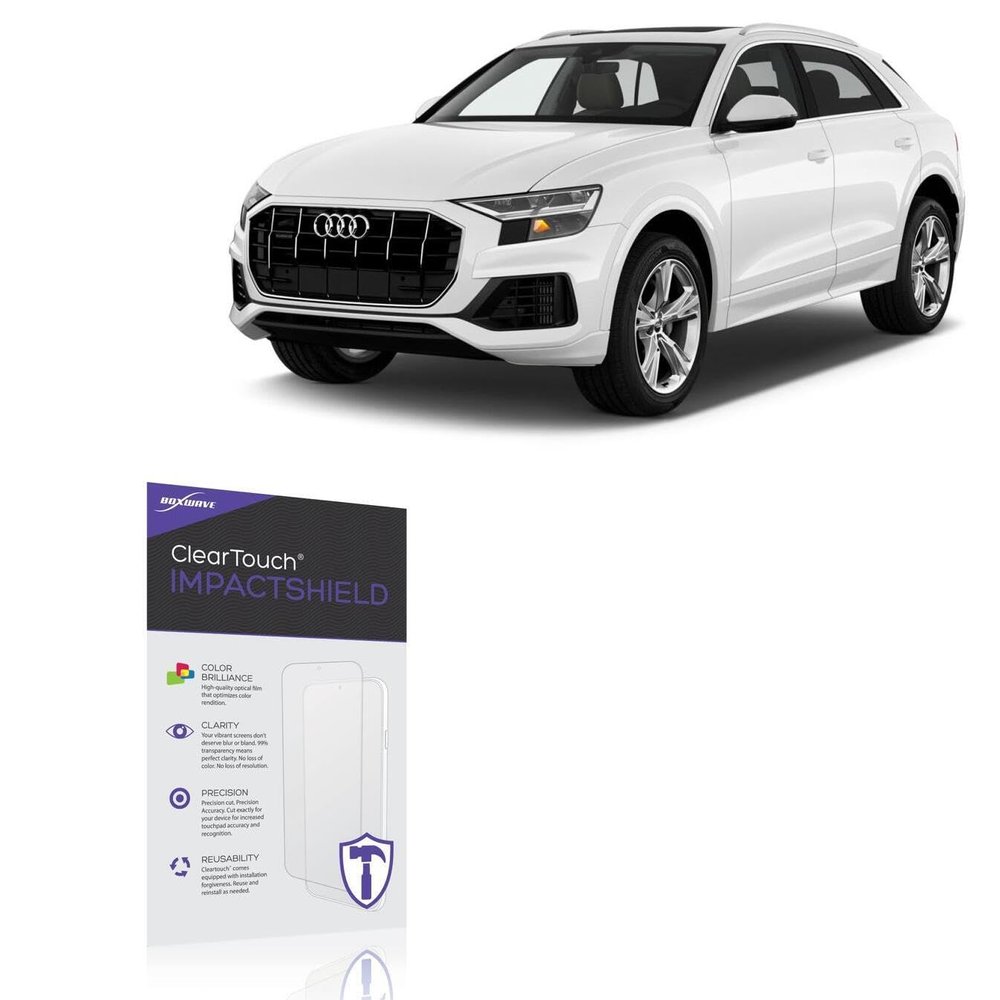 BoxWave Screen Protector Compatible with Audi 2022 Q8 Instrument Display (12.3 in) - ClearTouch ImpactShield (2-Pack), Impenetrable Screen Protector Flexible Film
