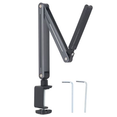 Bognajin Professional 360 Degree Rotating Foldable Tablet Arm Mount Holder, Adjustable Aluminum Alloy Tablet Stand for Desk, Widely Compatible with Phones and Tablets from 4.7 to 12.9 Inch