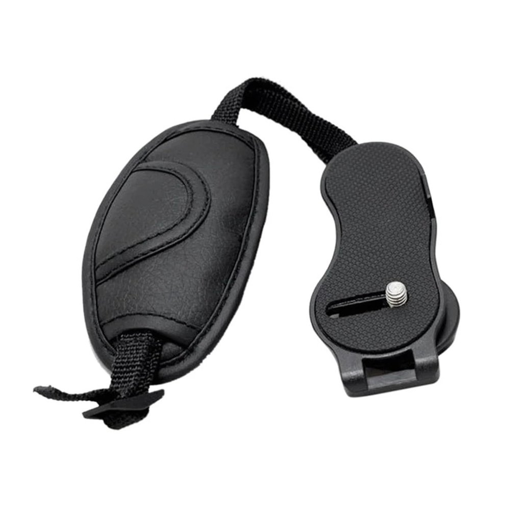 1Pcs Fit for Nikon Fit for Canon Leather Hand Grip Wrist Strap Fit for DSLR Cameras Suitable (Black)