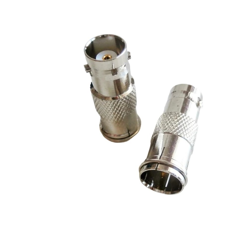 10Pcs BNC-F Adapter Connector BNC Jack Female to F Plug Male Quick Push-on Straight