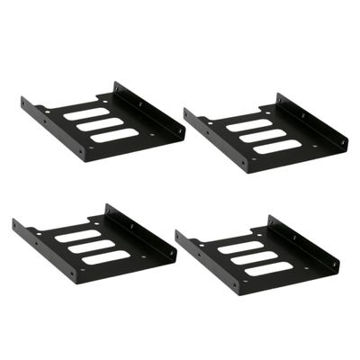 2.5 to 3.5 Inch Hard Drive Tray Desktop SSD Mounting Bracket for Drives Includes 4-Piece Set Easy Installation for Desktop PCs Black