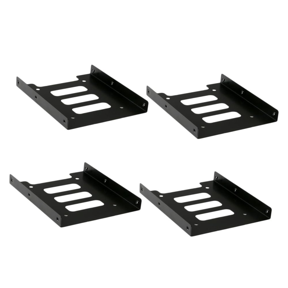 2.5 to 3.5 Inch Hard Drive Tray Desktop SSD Mounting Bracket for Drives Includes 4-Piece Set Easy Installation for Desktop PCs Black