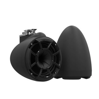 wet sounds REV8 Black Special Edition Revolution Series 8" Black Tower Speakers with Swivel Clamp Base Mount