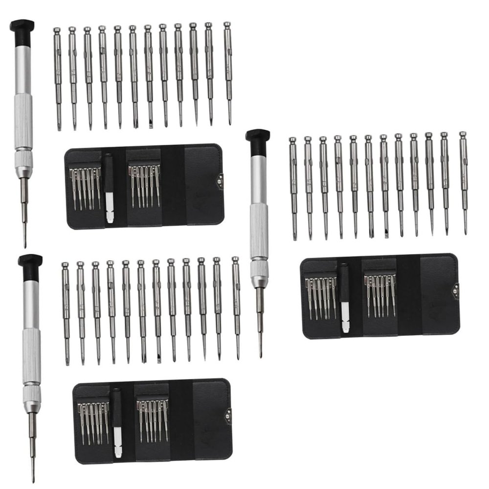 HOMSFOU 3sets Precision Screwdriver Set for Electronics Screwdriver Set Tool Kit Leather Bag for Laptop Repair