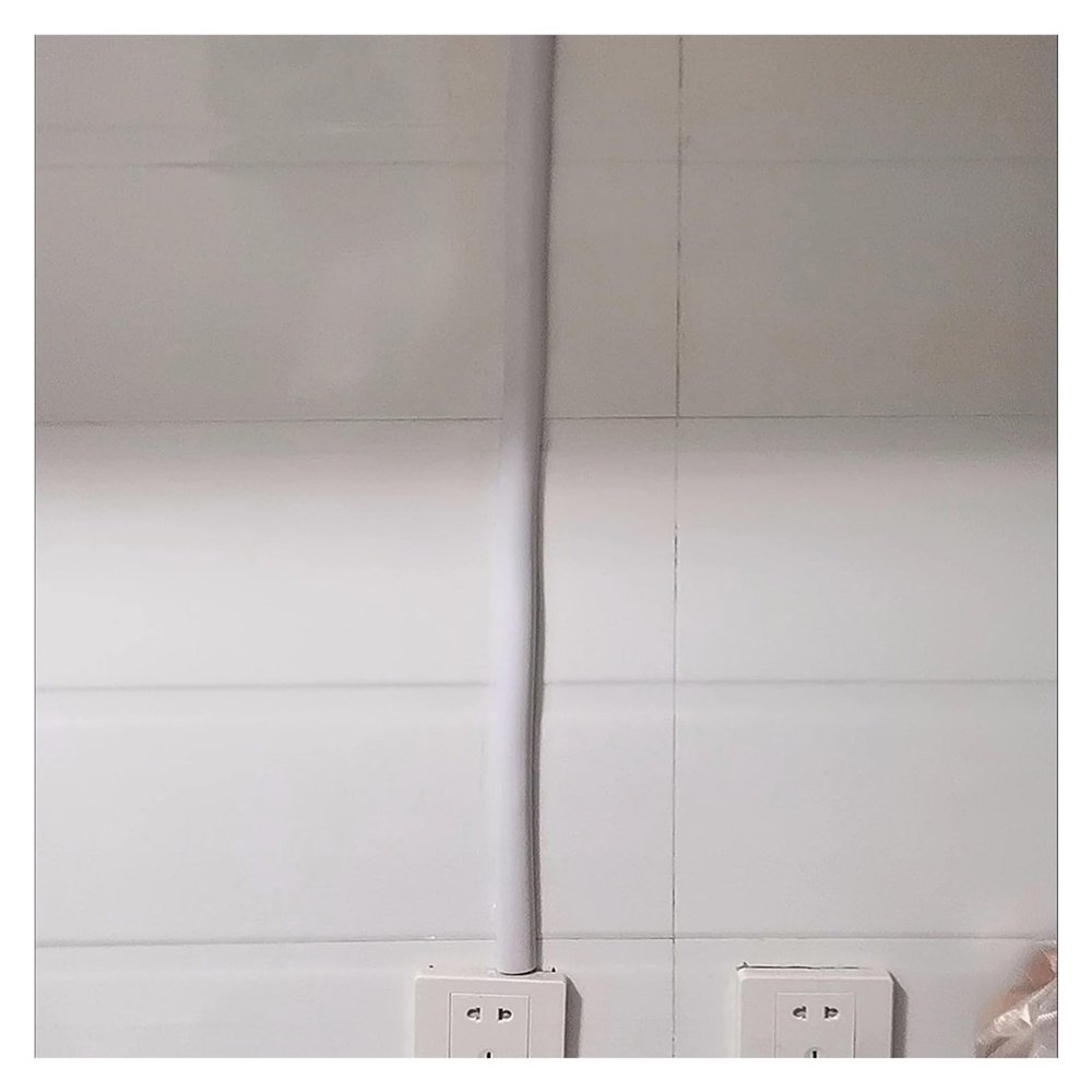 AMUFJJ White Channel for Hiding Electrical Wire on Wall, 16 20 23 26 30 FT 32 36 40 45 46 50 Feet Stickable Cable Raceway Conduit & Cord Management Kit, Cords Concealer(Holds 2 Cables,7m/23ft)