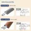 AMUFJJ White Channel for Hiding Electrical Wire on Wall, 16 20 23 26 30 FT 32 36 40 45 46 50 Feet Stickable Cable Raceway Conduit & Cord Management Kit, Cords Concealer(Holds 2 Cables,7m/23ft) view 2