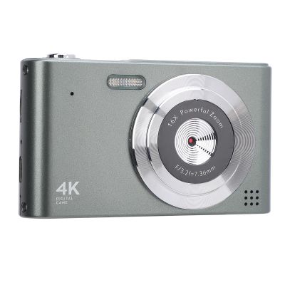ASHATA 48MP 4K Digital Camera, Retro CCD Camera Digital SLR Camera for Photography, 16x Zoom, 2.4 Screen, Built in Flash, Autofocus, Vlogging Video Cameras for Travel (Green)