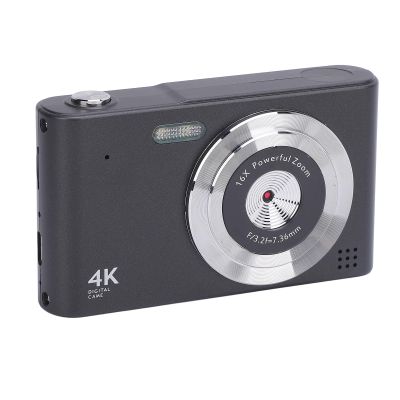 ASHATA 48MP 4K Digital Camera, Retro CCD Camera Digital SLR Camera for Photography, 16x Zoom, 2.4 Screen, Built in Flash, Autofocus, Vlogging Video Cameras for Travel (Black)