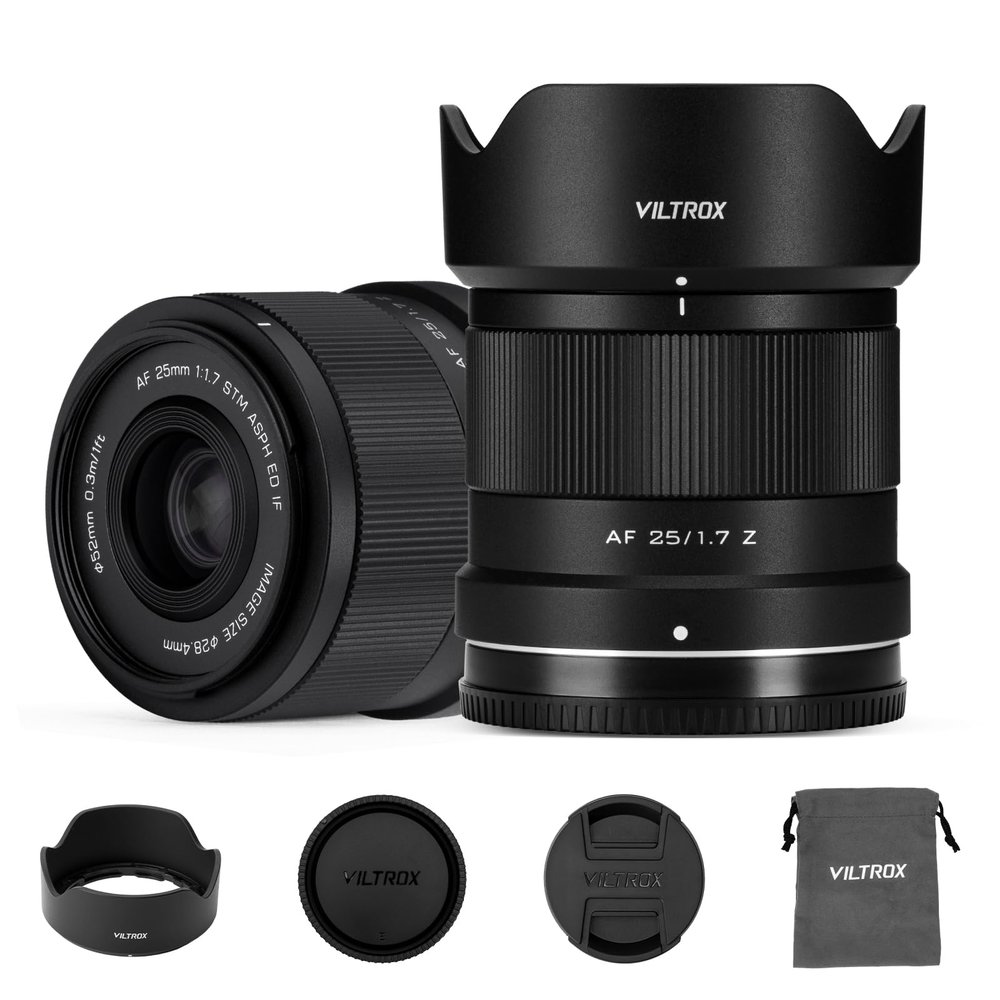 VILTROX 25mm F1.7 Air Z Pocket Dispo Lens AF F/1.7 Z-Mount Portable Shot for Nikon Beginner's Lens Auto Fcous APS-C Large Aperture Prime Z Lenses