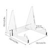 WANGHAI2024M CD Storage Rack Organizer Stand CD Display Rack Acrylic Tablet Holder Book Recipe Book Shelf Magazine Holder Triangular Detachable Book Picture Frame CD Record Storage Holder(White) view 2