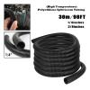 CLENEA 1pc Insulation Corrugated Tube Pipe Protective Tube Tubing Black Color Sleeve Tube Split Wire 98FT Line Protecter(10mm) view 3