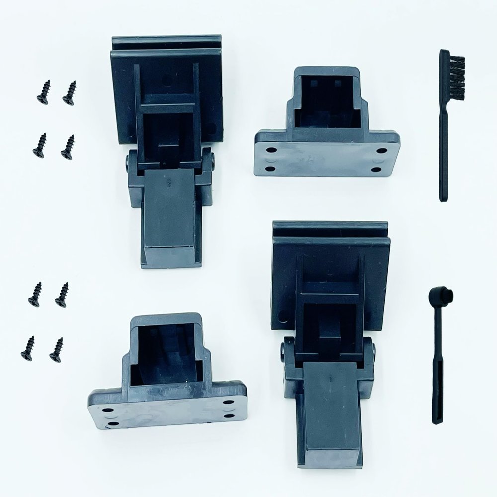 Dust Cover Hinge Kit for TurntablesDIY Compatible Record Player Hinge Kit and Includes Hinges and Screws for Easy Installation