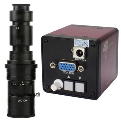 2 Megapixel VGA Industrial Camera CCD Microscope Mechanical Vision Camera & 500X C-Mount Lens