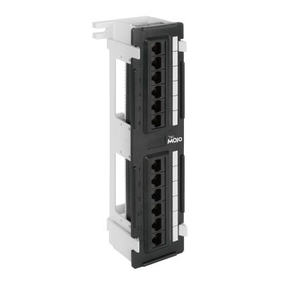 Tecmojo UL Listed CAT6 UTP 12-Port Keystone Patch Panel with 89D Wall Mount Bracket, Vertical/Horizontal Installation Wall Mount 1U Ethernet Patch Panel Punch Down for Cat6, Cat5e, Cat5 Cabling
