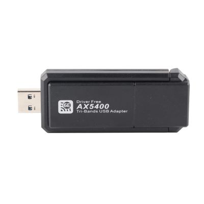 6E Network Adapter, 5400Mbps USB Network Card with Triple Band 2.4G 5G 6G for 10 11