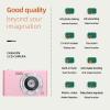 ASHATA 48MP 4K Digital Camera, Retro CCD Camera Digital SLR Camera for Photography, 16x Zoom, 2.4 Screen, Built in Flash, Autofocus, Vlogging Video Cameras for Travel (Pink) view 2