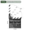 YOKIVE Movie Film Clapboard, Wooden Clapboard | Director Clapper Slate Cut Action Scene, Great for Camera Film, Photography Studio, Theater Props Decor (Black, 8 x 8) view 2