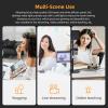 2 Packs Desktop LED Video Light Panel 12W Video Conference Light for Zoom Meeting, Photography Fill Light with Light Stand Phone Holder USB Powered for Computer (1-Pack) view 2