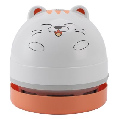 Desktop Vacuum Cleaner, High Suction, Portable, Low Noise, Mini Vacuum Cleaner ABS Compact with Cleaning Brush for Car (Cat)