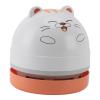 Desktop Vacuum Cleaner, High Suction, Portable, Low Noise, Mini Vacuum Cleaner ABS Compact with Cleaning Brush for Car (Cat) view 4