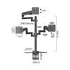 Friggqwe Monitor Stand Triple Monitor Desk Mount - Fully Adjustable Gas Spring Monitor Arm Desk Mount with Clamp Base - Fits 17 to 32 Inch LCD Monitors, VESA 75x75, 100x100 Desk Accessories view 2