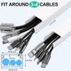 Rindion Cord Hider, 85.2in TV Cable Hider, Cord Covers for Wires on Wall, Self-Adhesive Wire Hider for TV on Wall Cable Management, 6 x L14.2 x W0.94x H0.55in - White view 2