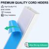 Rindion Cord Hider, 85.2in TV Cable Hider, Cord Covers for Wires on Wall, Self-Adhesive Wire Hider for TV on Wall Cable Management, 6 x L14.2 x W0.94x H0.55in - White view 4
