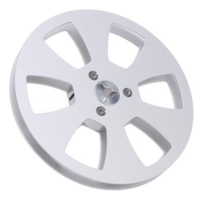1/4 5in Empty Tape Reel, Sound Recording 6 Hole Aluminum Alloy for Revox Opening Machine Parts, Ideal Replacement (Silver)