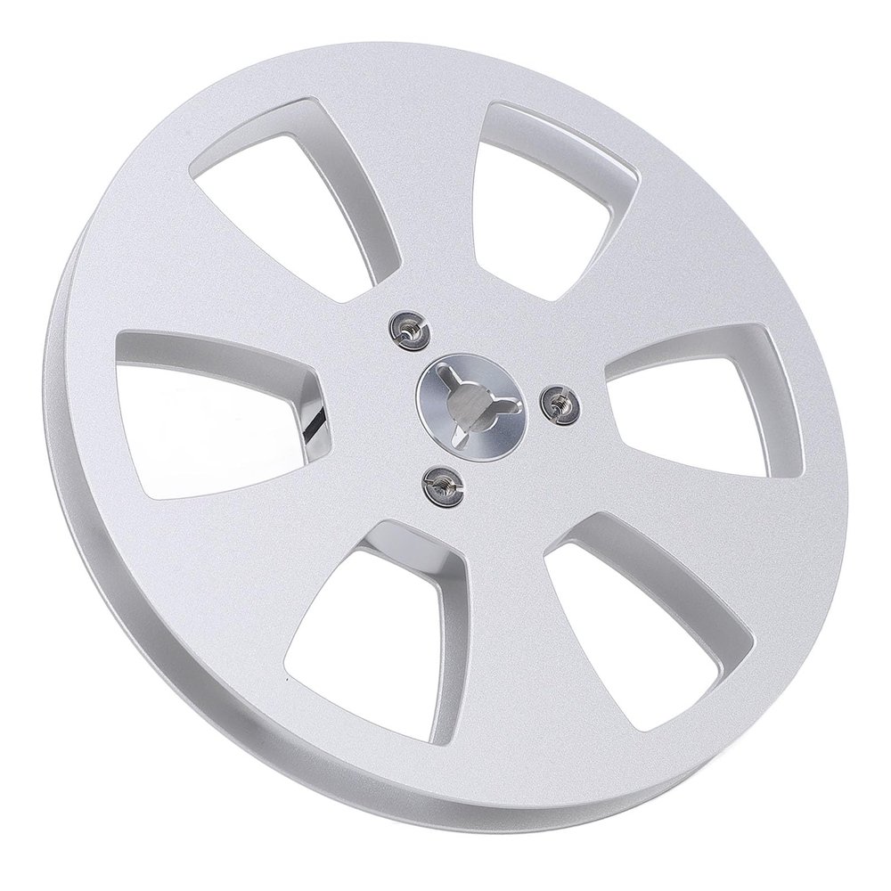 1/4 5in Empty Tape Reel, Sound Recording 6 Hole Aluminum Alloy for Revox Opening Machine Parts, Ideal Replacement (Silver)