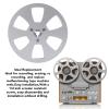 1/4 5in Empty Tape Reel, Sound Recording 6 Hole Aluminum Alloy for Revox Opening Machine Parts, Ideal Replacement (Silver) view 3