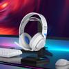 JUNJIEUNVO THS318Gaming Headset with Microphone, Over-Ear Design, Black and Red, Adjustable Headband,Type-C+2.4G+3.5mm+Bluetooth 4 Input Modes (White Does not emit Light) view 2