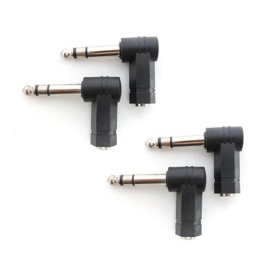 3.5mm Female Jack to 6.35mm Male Jack Right Angled L Type Cable Converter Connector Plug Headphone Sound Adapter(4pcs)