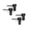 3.5mm Female Jack to 6.35mm Male Jack Right Angled L Type Cable Converter Connector Plug Headphone Sound Adapter(4pcs) view 1