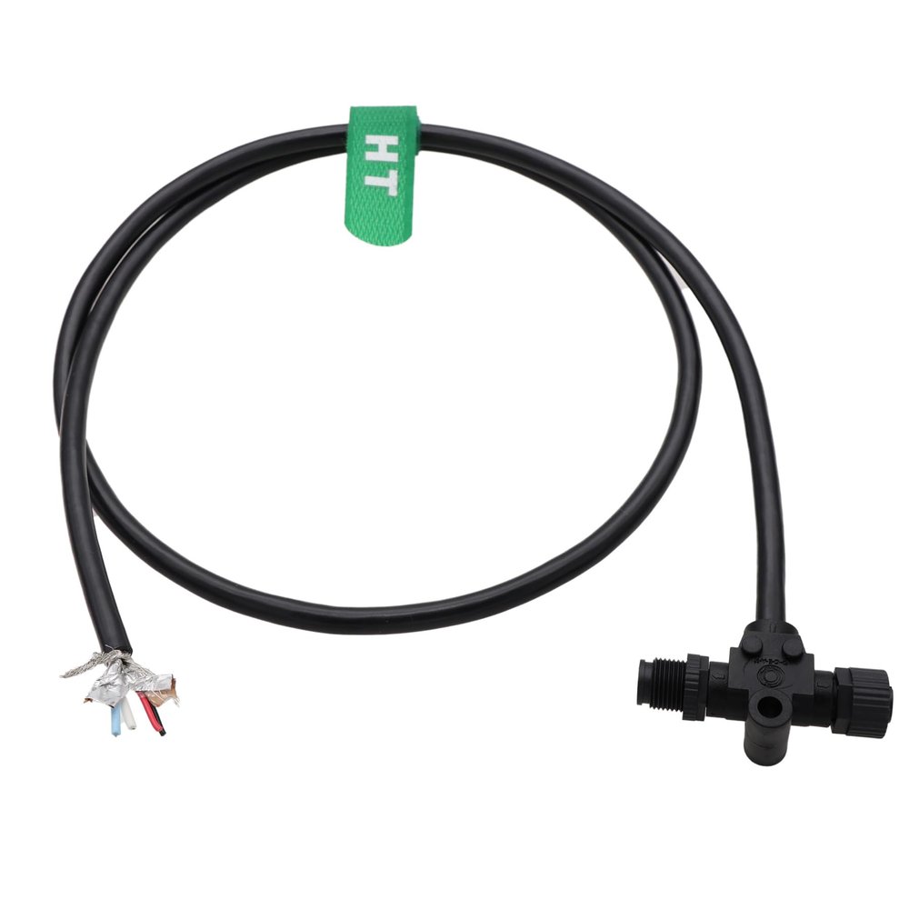 HangTon NMEA 2000 Network Electrical Power Drop Cable, T-Piece Tee Connector 5pin for Marine Boat, Lowrance, Garmin, Airmar, Maretron, Raymarine, Simrad, Navico, 12/24V 4A, 1m