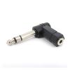 3.5mm Female Jack to 6.35mm Male Jack Right Angled L Type Cable Converter Connector Plug Headphone Sound Adapter(1pc) view 1