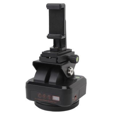 Auto Motorized Rotating Panoramic Head with Remote Control, Pan Tilt Video Tripod Head Stabilizer, 360 Degree Motorized Tripod Head with Mobile Phone Clip, for Cameras, Smartphone