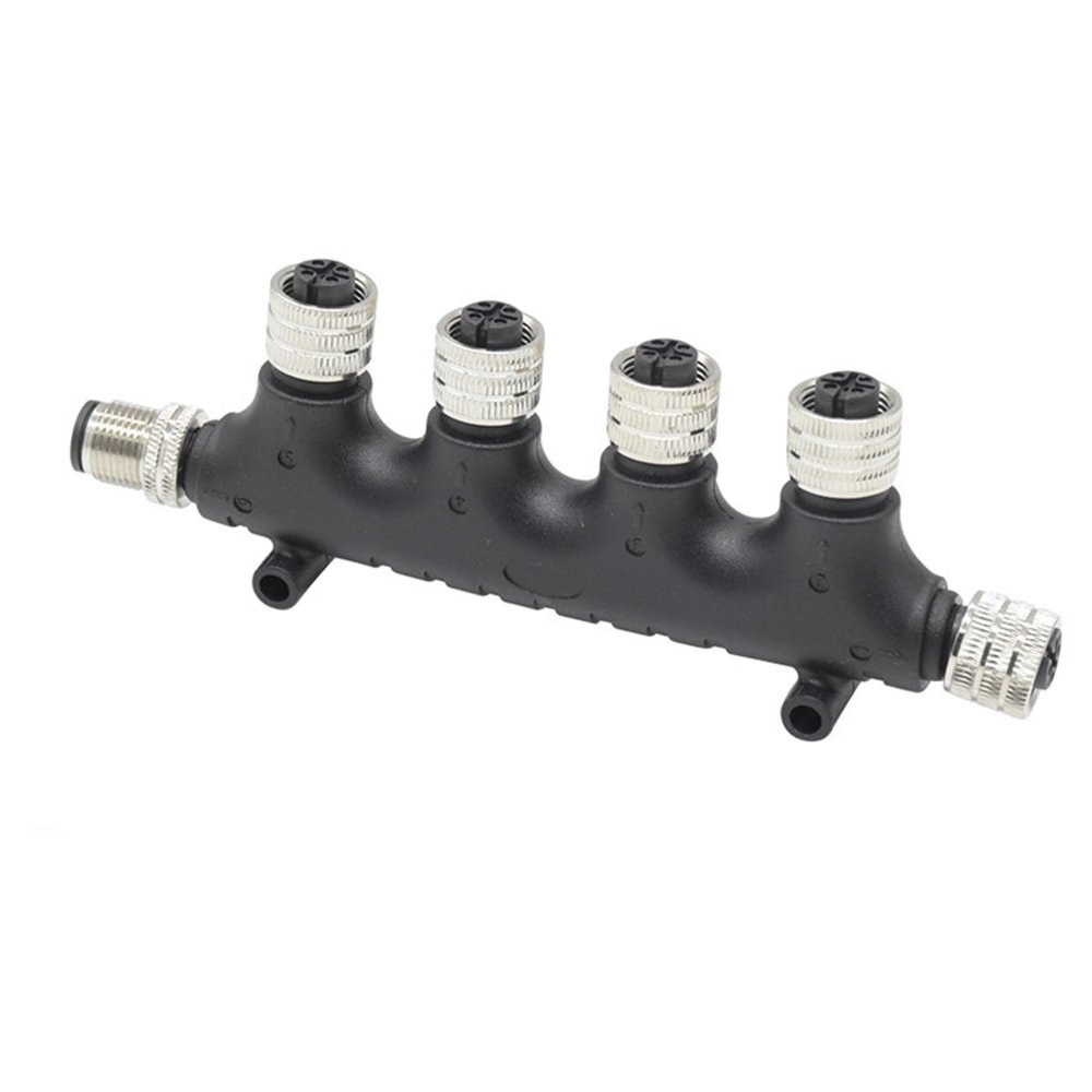 HangTon T Connector T-Piece 4-Way 5pin Male Female for NMEA 2000 Network Backbone Extension, Lowrance, Garmin, Airmar, Maretron, Raymarine, Simrad, Navico, Marine Boat GPS Chartplotter Sensor, Metal
