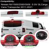 1280*720 pixels 1000 TV lines Third Roof Brake Lamp Car Backup Camera Replacement for Nissan NV1500/2500/3500 S SV SL Cargo Vans Transporter 2011-2021 Reverse parking camera HD+7" inch TFT LCD Mirror view 3