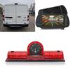 1280*720 pixels 1000 TV lines Third Roof Brake Lamp Car Backup Camera Replacement for Nissan NV1500/2500/3500 S SV SL Cargo Vans Transporter 2011-2021 Reverse parking camera HD+7" inch TFT LCD Mirror view 4