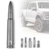 RECON - 50 Cal Bullet Style Truck/SUV Aluminum Antenna 5" - Multiple Colors (Fits OEM Factory Threaded Antennas) (Brushed Aluminum) view 1