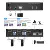 YI53ZX0 USB 3.0 Dual Monitor KVM Switch HDMI 2 Port, 4K@60Hz 2 Monitors 2 Computers with Audio Microphone Output and 3 USB 3.0 Ports(US Plug Adapter) view 2