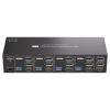 8K HDMI + 2 Displayport KVM Switch 3 Monitors 4 Computers USB 3.0 KVM Switches for 4 PC Share Triple Monitor and 4 USB 3.0 Ports(EU Power Plug) view 1