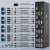 8K HDMI + 2 Displayport KVM Switch 3 Monitors 4 Computers USB 3.0 KVM Switches for 4 PC Share Triple Monitor and 4 USB 3.0 Ports(EU Power Plug) view 2