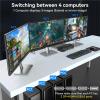 8K HDMI + 2 Displayport KVM Switch 3 Monitors 4 Computers USB 3.0 KVM Switches for 4 PC Share Triple Monitor and 4 USB 3.0 Ports(EU Power Plug) view 3